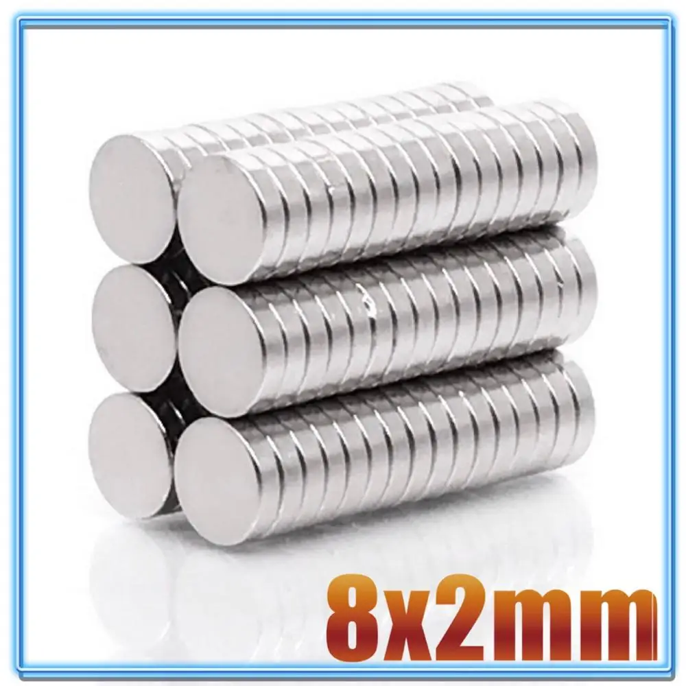 Round Neodymium Magnets 20~500Pcs N35 Round Magnet 8x1 8x1.5 8x2 8x3 8x4 8x5 8x6 8x10 Neodymium Magnet Permanent NdFeB Super Strong Powerful