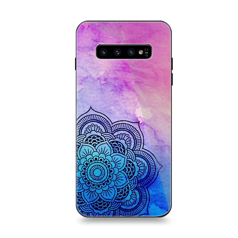 Мобильный чехол для телефона Стекло для samsung A10 A20 A30 A40 A50 A60 A70 S7 край S8 Plus Note 8 9 S10 крышка орнамент