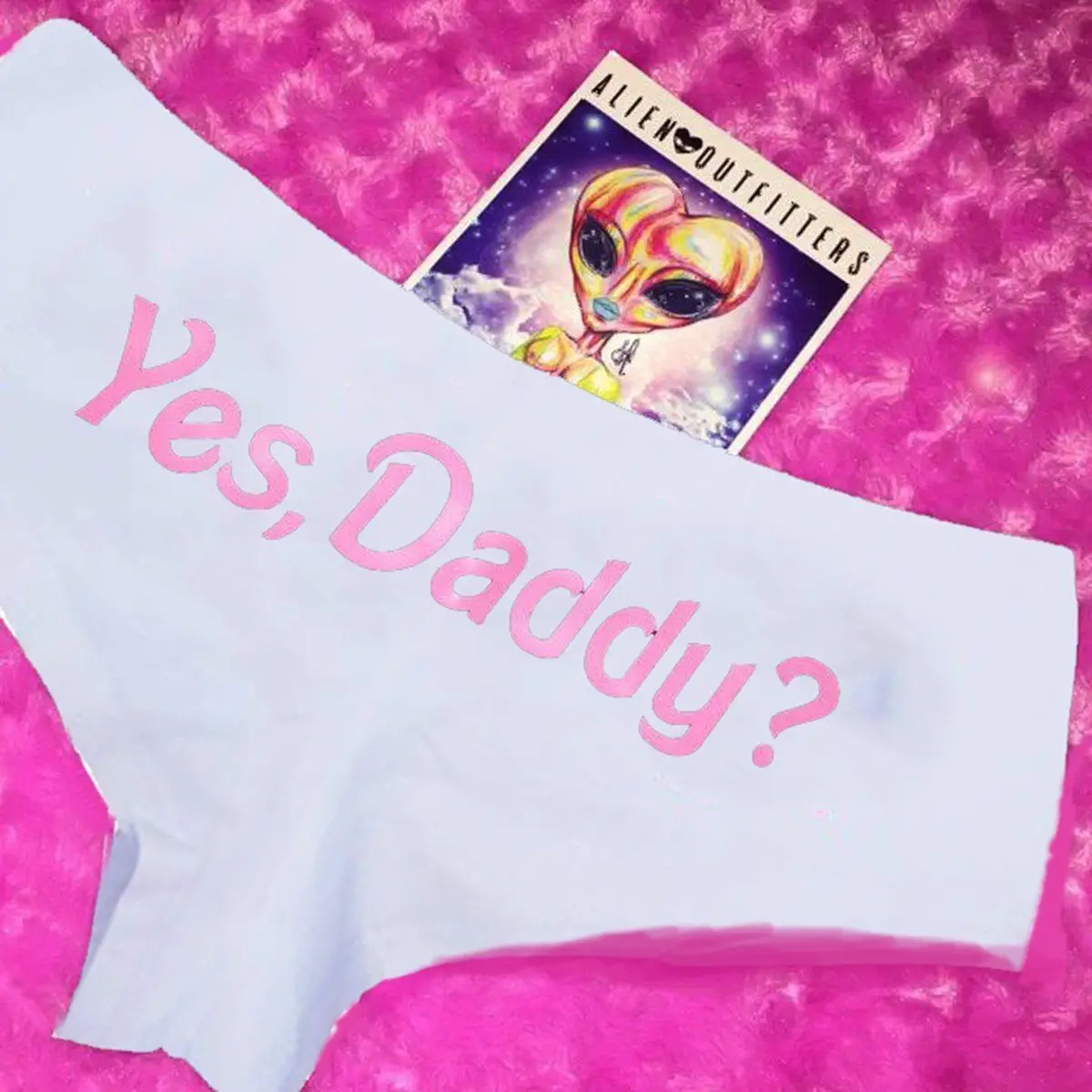 White Pink Сексуальные женские трусики Yes Daddy? Нижнее белье с буквенным принтом; бесшовное нижнее белье; трусы; трусики; нижнее белье из хлопка - Цвет: White Pink