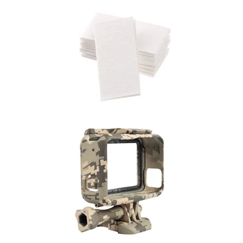 

1x Protective Housing Case for GoPro Hero 5 Outdoor Grey Camo & 6Pcs Reusable Anti Fog Drying Inserts for GoPro HERO5 4