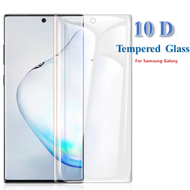 Новинка 10D закаленное стекло для Samsung Galaxy S8 S9 Plus 3D Защитная пленка экрана Note 8 9 10 S10