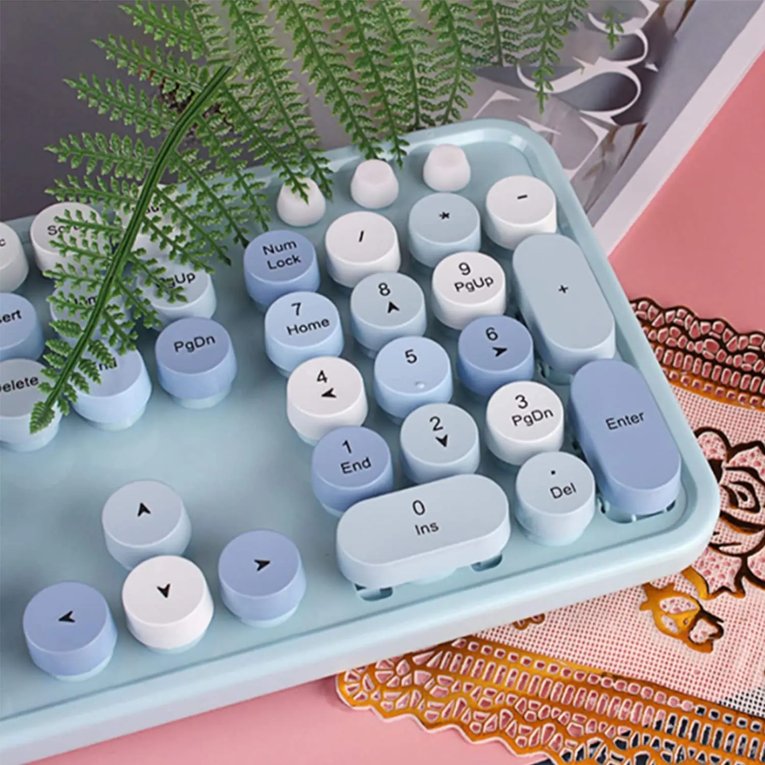 Kit De Teclado Steampunk Sem Fio Bluetooth 2.4g, Mouse Digital Com.