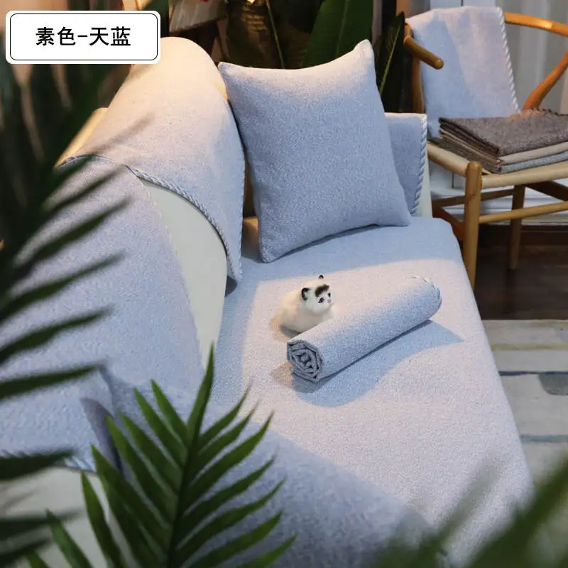 2 Элегантное бельё хлопок диван крышка гостиной Slipcover секционный угол крышка дивана цельный диван с подлокотниками полотенце скольжение - Цвет: 2