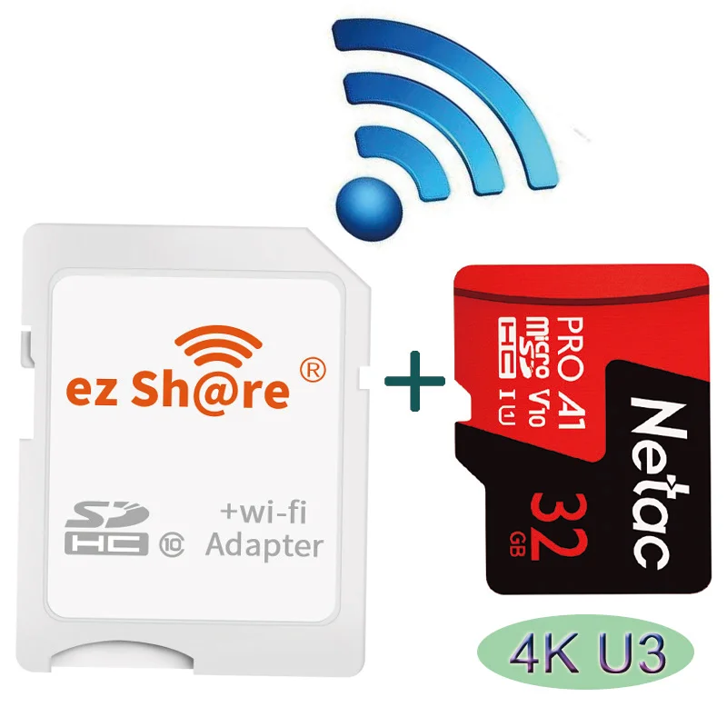 Netac Wi-Fi Беспроводной флэш-карта памяти SD HC 16 Гб оперативной 32 встроенной Ez