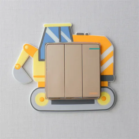 Switch Sticker Glow in Dark Wall Sticker home decor Luminous Switch/Socket Silicone Protect Cover On-Off Decor Sticker
