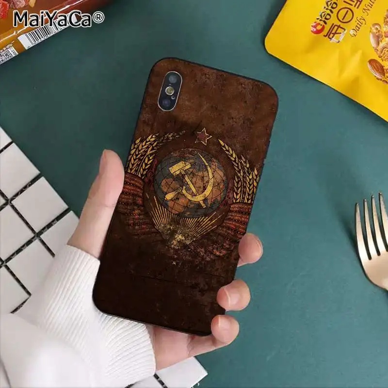 MaiYaCa Советский Союз, СССР Гранж флаг TPU силиконовый чехол для телефона чехол для Apple iphone 11 pro 8 7 66S Plus iphone X XS MAX 5S SE XR - Цвет: A5