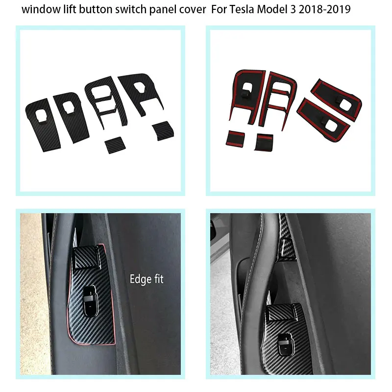 Для Tesla модель 3 интерьерный дверной замок переключатель кнопка Крышка отделка наклейка