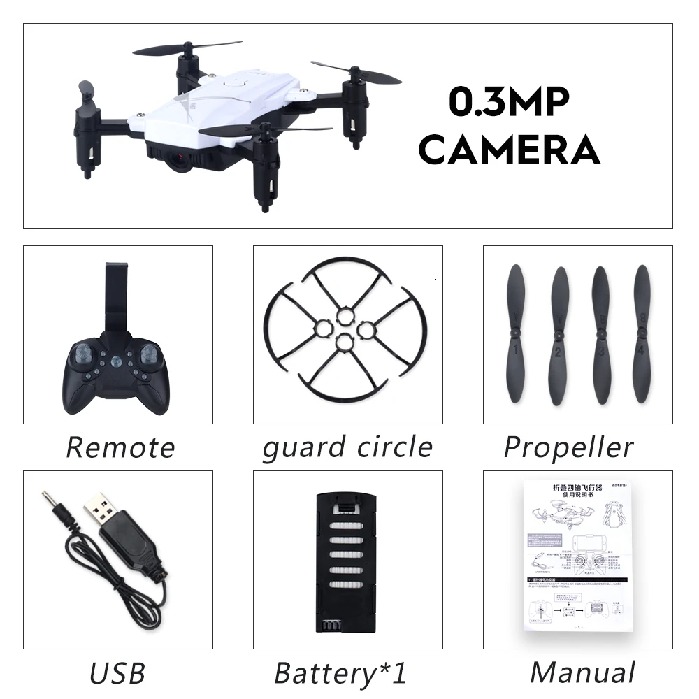 LF602 2,4 ГГц мини складной Дрон 2.0MP/0.3MP WiFi FPV RC Дрон удерживающий высоту Безголовый режим один ключ возврат RC Квадрокоптер RTF - Цвет: White 30W WiFi Cam