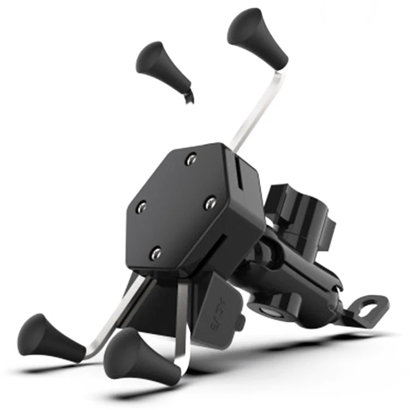 

Universal Motorcycle Scooter X-Type Mobile Phone Holder Bracket Fast charging 360 Rotating For 3 - 6.5 inch Mobile Phone Holder