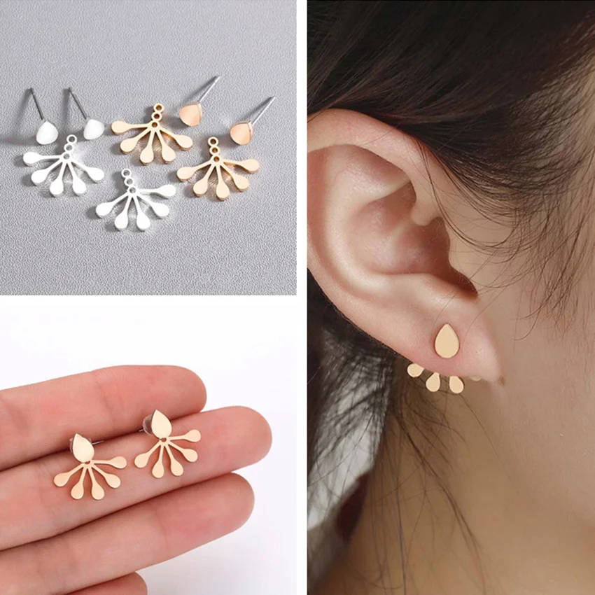 Simple Dagger Earrings Ear Stud Ear Drop Alloy Crescent Earring Jewelry for Women Girl Chic Gift 