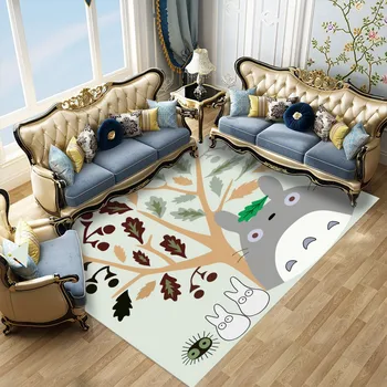 

My Neighbor Totoro Anime Floor Mats Custom Rectangle Decor Carpet for Living Room Bedroom Absorb Water Bathroom Kitchen Mat Rug