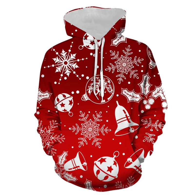 Unisex Christmas Santa Claus Pullover Hoodies Sweatshirts Long Sleeve Hoodies Costumes 3D printed men women hoodies Sweatshirts