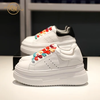 

RY-RELAA sneakers women springtime new style womans shoes 2020 fashion Genuine Leather white shoes ins luxury casual shoes women