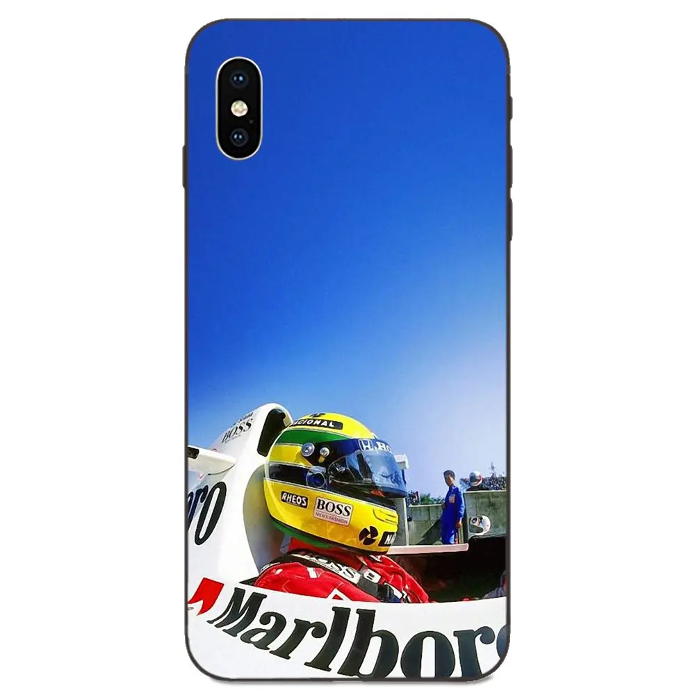 Ayrton Senna Symbol для Apple iPhone 4 4S 5 5S SE 6 6S 7 8 11 Plus X XS Max XR Pro Max Мягкий Силиконовый ТПУ Черный чехол с принтом - Цвет: as picture