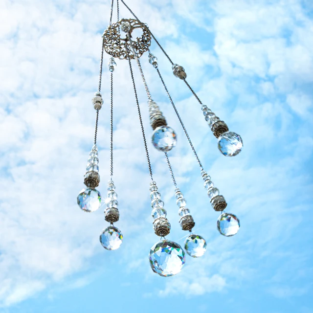 H&D Szikrázó Kristálygömb Prizmák Suncatcher Rainbow Maker Ablak Függő Napsütő Kristály Dekoráció Karácsonyra, Udvarra - Image 2