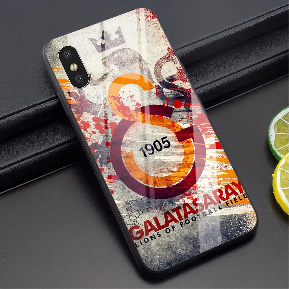 K1022904 Чехол для телефона Galatasaray SK из закаленного стекла для iPhone Xs Max X 6 6S XR 8 Plus 7 5s 5 SE Slim - Цвет: K1022904
