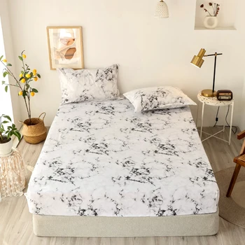 

Fitted bed sheet with four corners elastic band sheets microfiber hypoallergenic non-slip high breathable and pillowcases 48X74