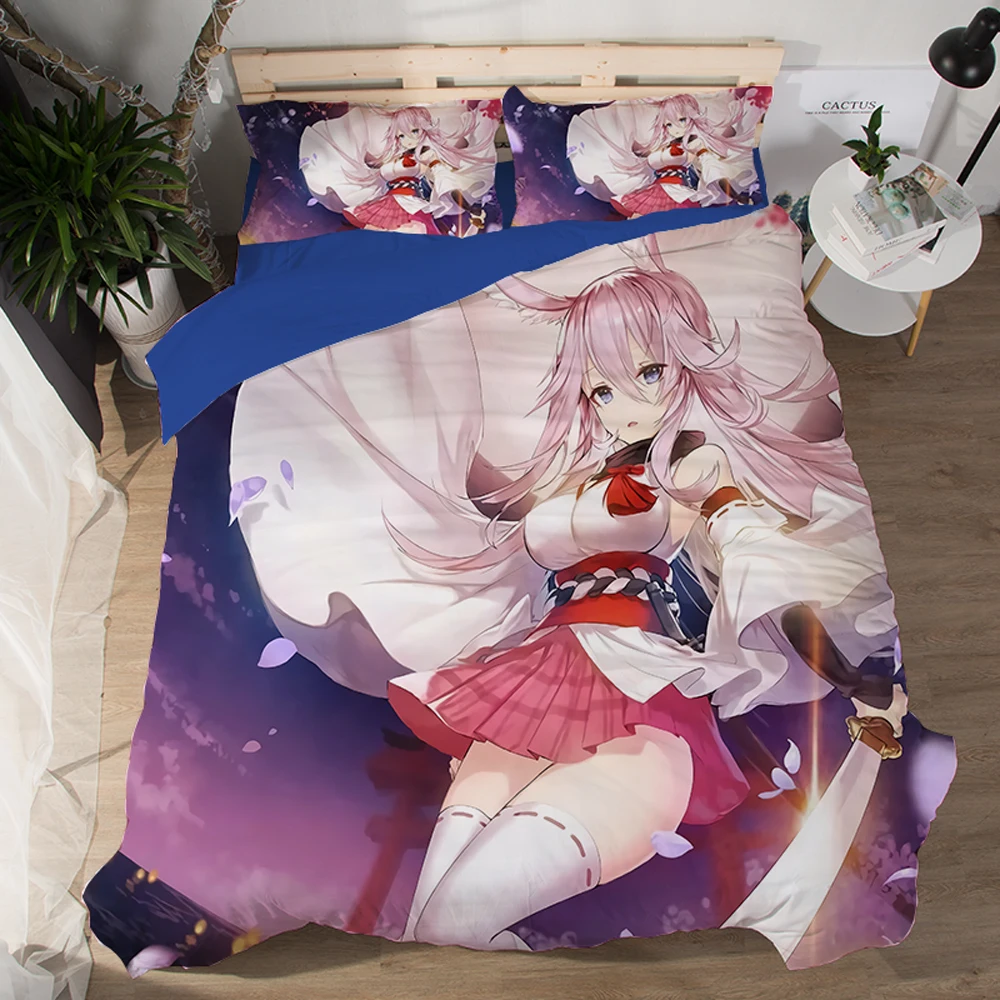 Японское аниме Yae Sakura взрослые постельные принадлежности сексуальный Твин Полный Королева Король один двойной размер персонализированные спальни пододеяльник набор
