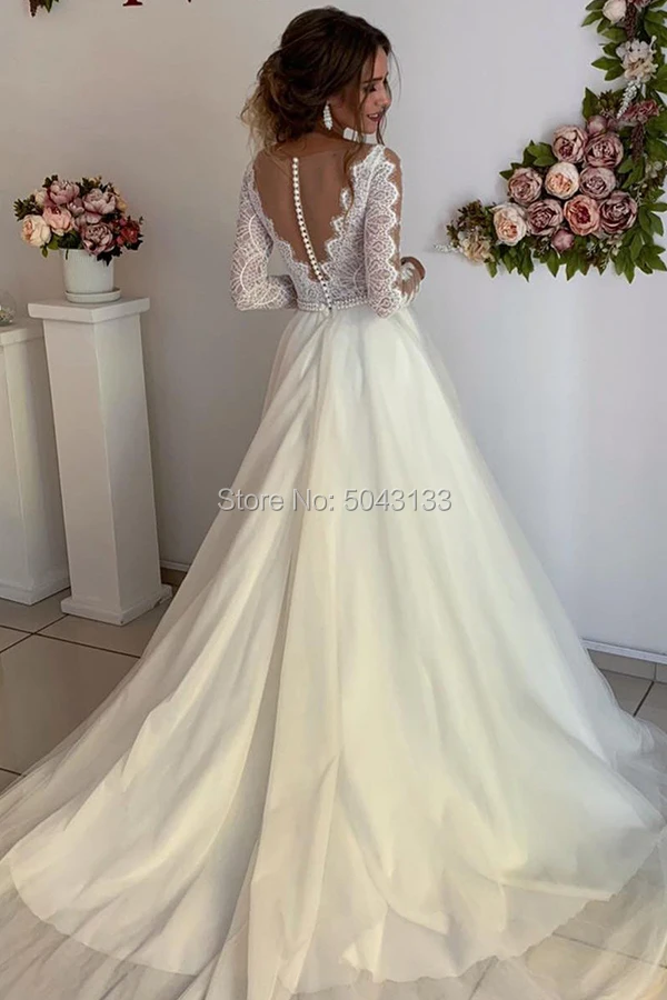 Богемное свадебное платье сексуальный прозрачный топ кружева А линия свадебные