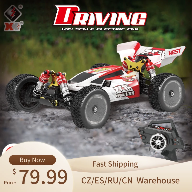 Wltoys Coche de RC todoterreno alta velocidad para niños. 144001