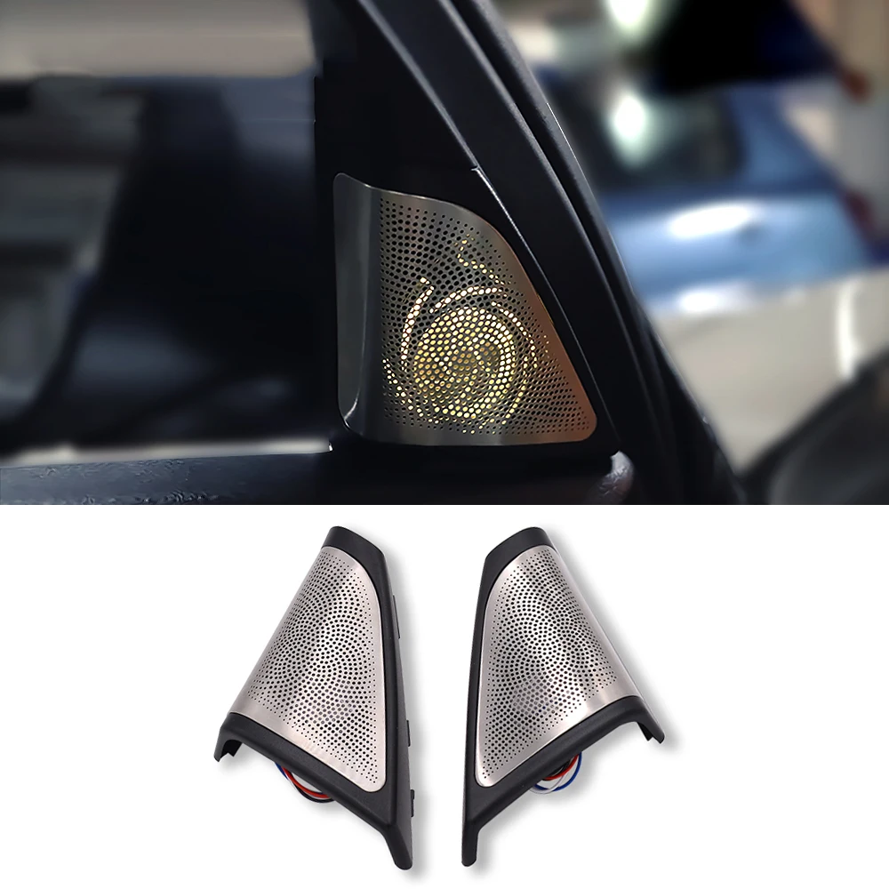 Car tweeter covers for bmw f10 f11 series high quality glow speaker audio trumpet head treble lid before and after loudspeaker