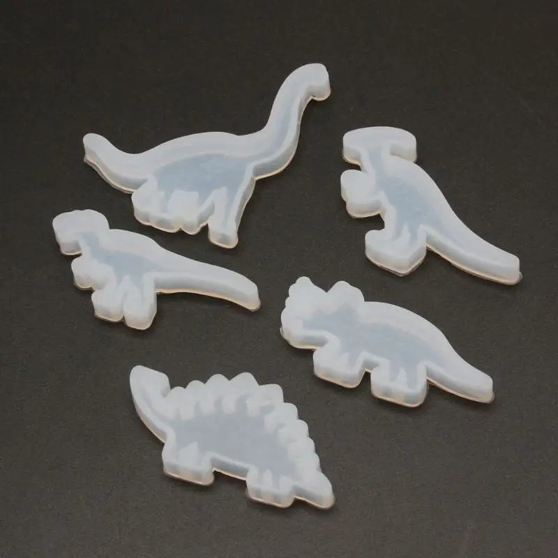 

5Pcs Animals Cute Dinosaur Pendant Resin Silicone Molds Jewelry Making Tools