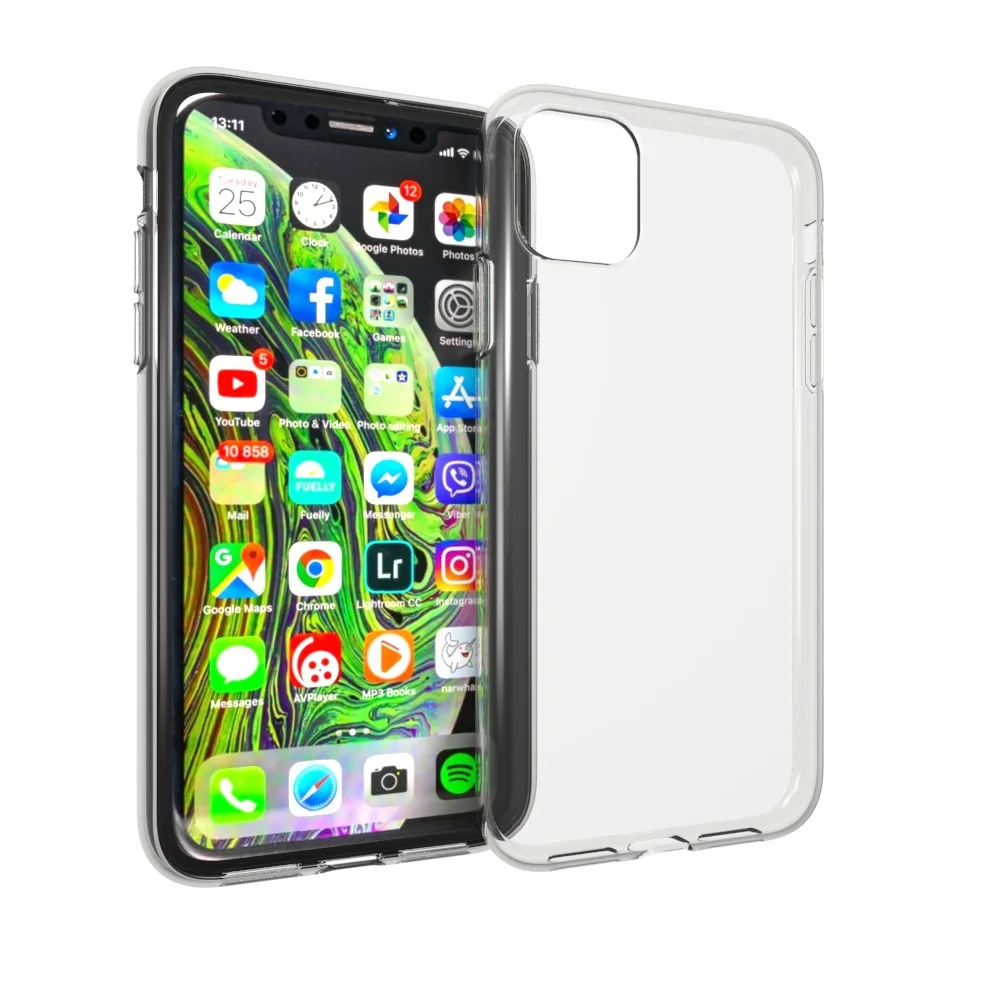 100pcs/lot High quality transparent smooth Soft TPU Cover Case For Iphone 11 Pro 5.8 2019 | Мобильные телефоны и