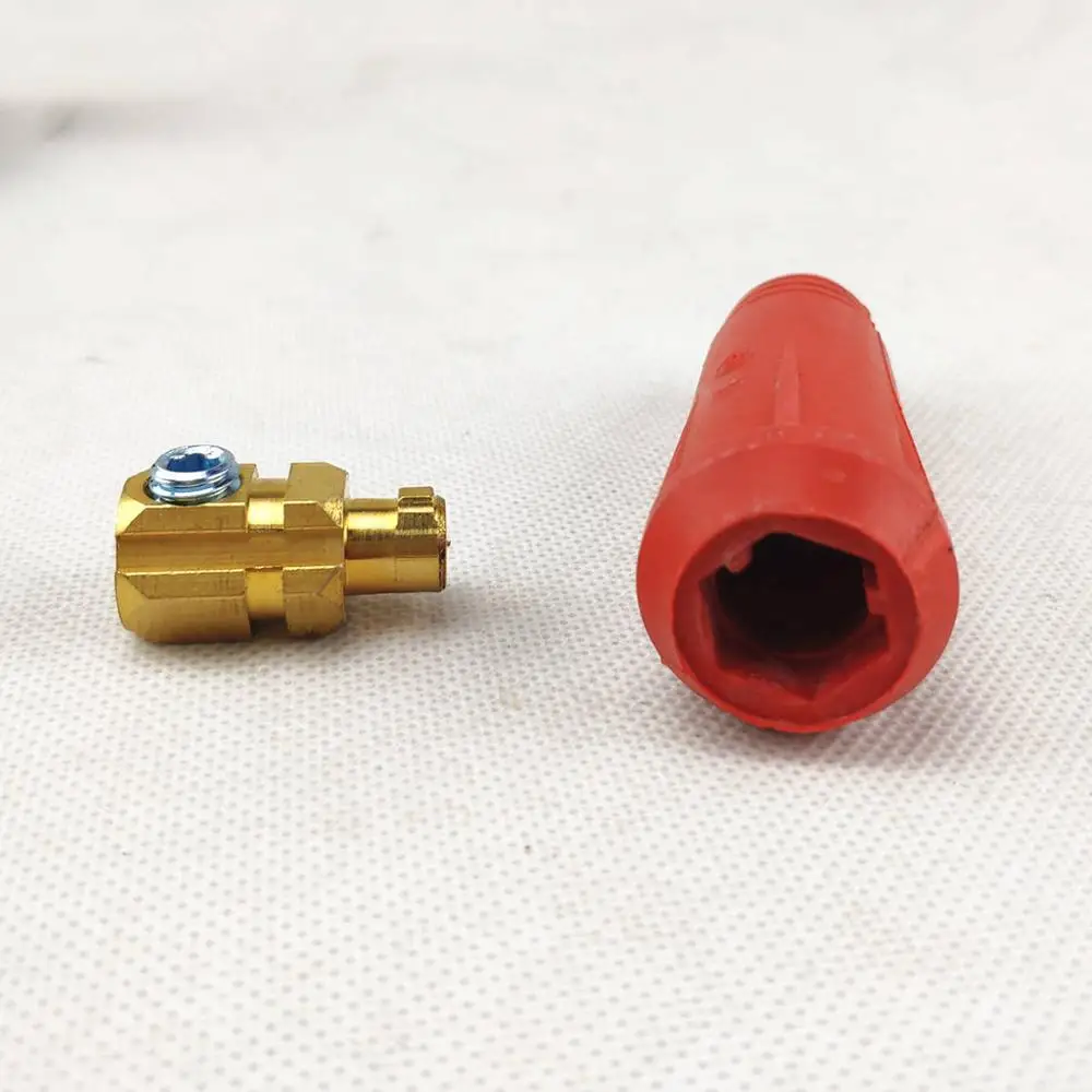 Red DKJ 35-50 Copper Brass Quick Fitting Male Cable Connector Plug Adaptor 315A