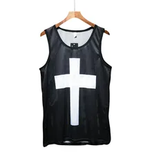 Мужская популярная брендовая спортивная баскетбольная одежда без рукавов, быстросохнущая майка для фитнеса в стиле хип-хоп, мужские свободные сетчатые Топы