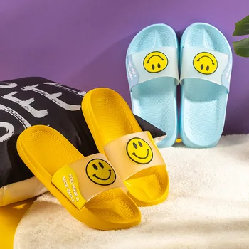 

Women Slippers Slide Sandals Summer Beach Slides Cute Smile Face Non-slip Soft Sole Women Men Couple Home Outdoor Casual Shoes