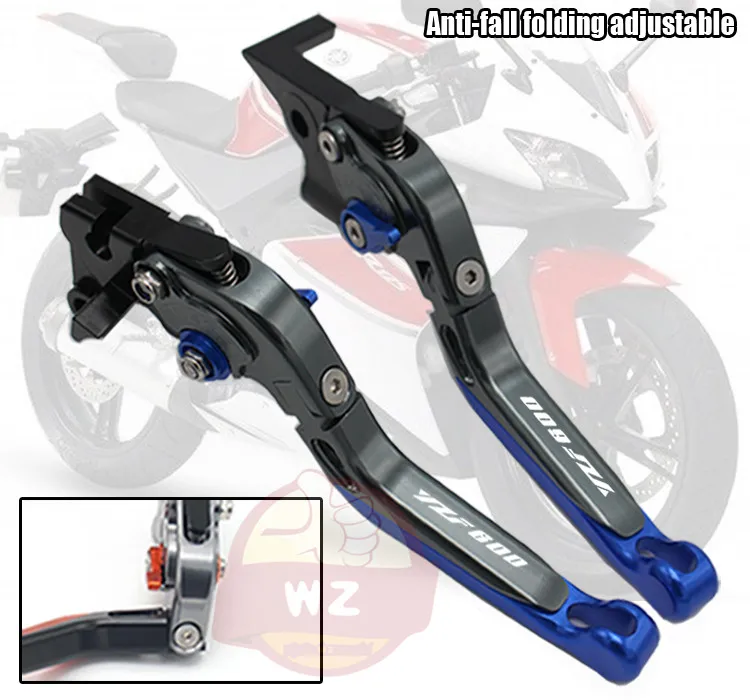 

Laser Logo(YZF600) Blue+Titanium CNC Adjustable Motorcycle Brake Clutch Levers For Yamaha YZF600 R6 YZF 600 1999 2000 2001 2002