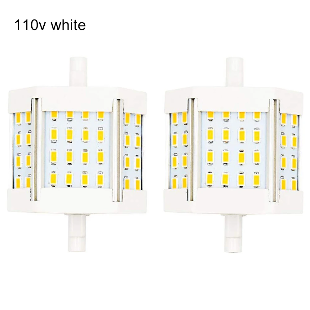 110V White 2 шт. 10 Вт двусторонний с регулируемой яркостью R7S светодиодный светильник 3 ''теплый холодный белый Светодиодный прожектор светильник лампы 100 Вт замена галогеновой лампы - Испускаемый цвет: 110V White