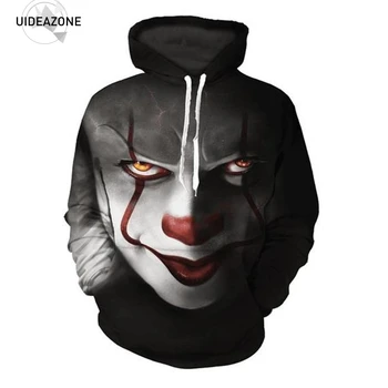

Pennywise 3D Clown Ice Skull Hoodie Sweatshirt Men Women Pullover Hoody Top Sudadera Hombre Casual Sportswear Tracksuit EUR Size