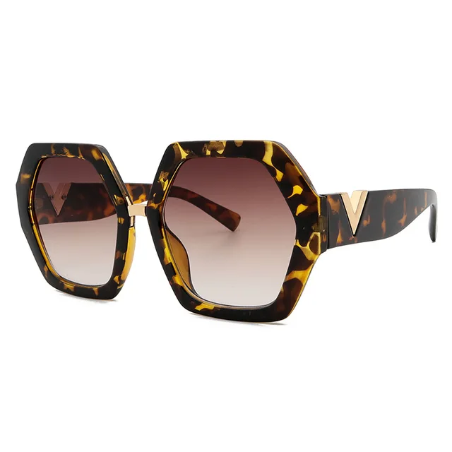 2021 Fashion Oversized Sunglasses Women UV400 Brand designer Rimless Metal Square Sun Glasses Female de sol Brown