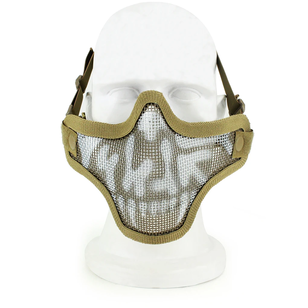 Low Carbon Steel Wire Warrior Outdoor Field Mask CS Game Cosplay Halloween Protect Solid Mask