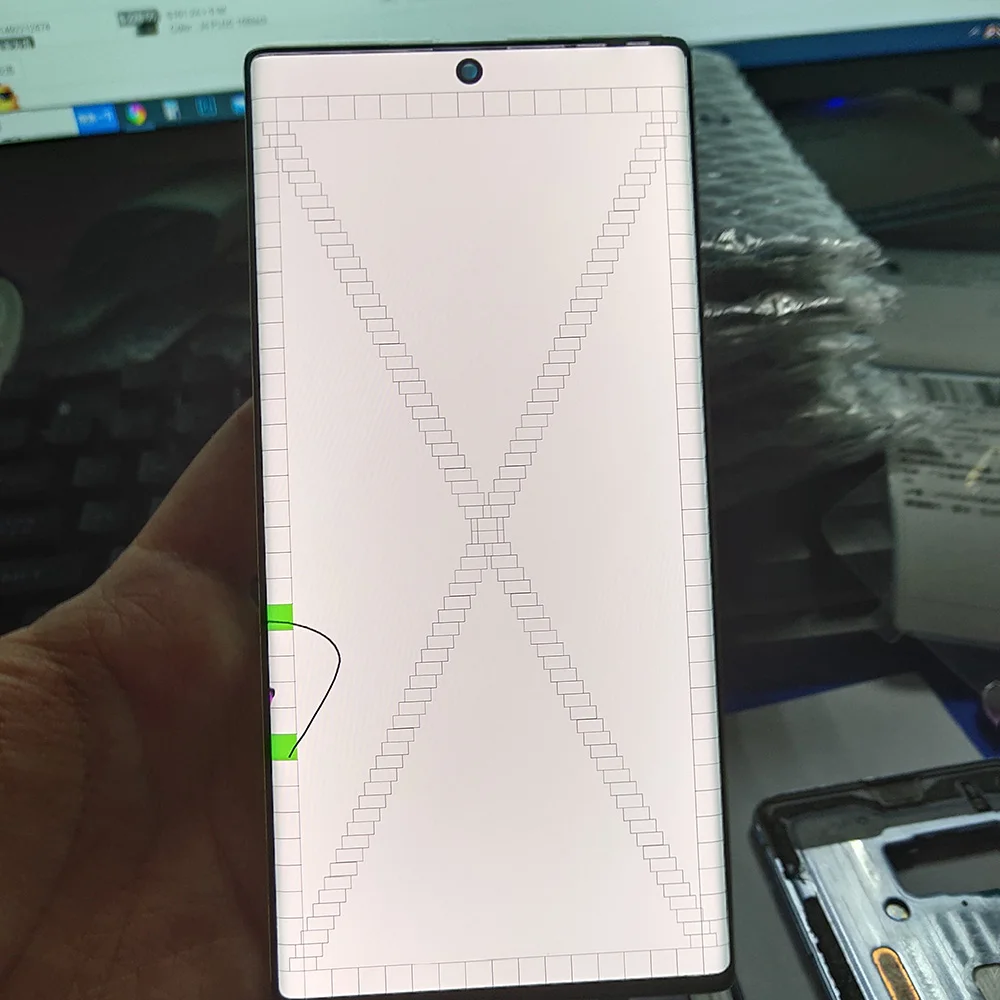 Original para Samsung Assembléia para Note10 + N975f Pixels Mortos Galaxy Plus Lcd Toque Digitador N975u N9750 - ds Display 6.8 Note10 3 note10 plus lcd toque digitador assembléia para