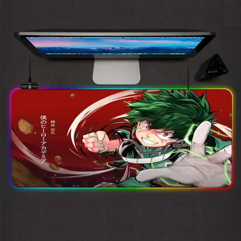 

Animation Mouse Pad Cool Boy RGB Gamer Mouse Pad LED Backlit Color Computer Keyboard Wireless Charging Mouse Pad Desks