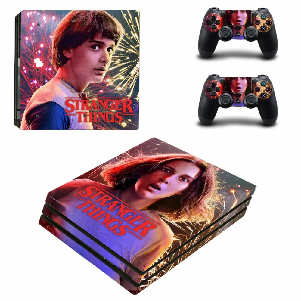 Странные Вещи PS4 Pro наклейка на кожу для консоли playstation 4 и 2 контроллера PS4 Pro наклейка на кожу винил