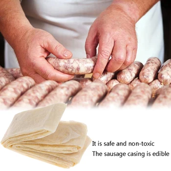 

50mmx8m Edible Sausage Casings Packaging Pork Intestine For Sausage Tube Casing Hot Dog Hamburger Sausage Tools