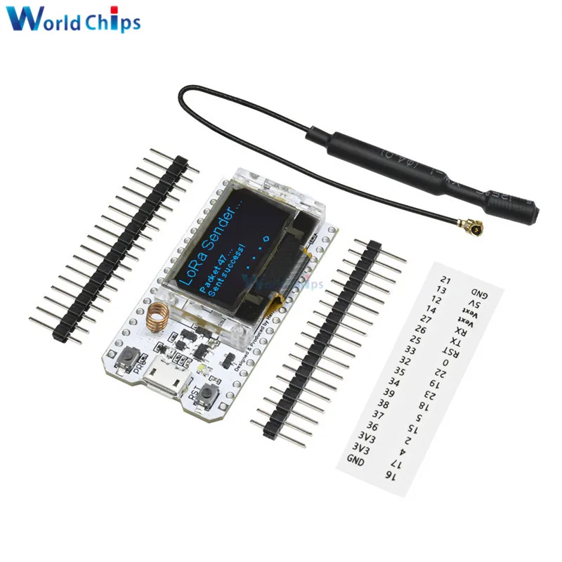 2 шт. 868 МГц 915 SX1276 ESP32 LoRa OLED 0 96 дюймов синий дисплей Bluetooth WIFI ESP 32 модуль для Arduino с