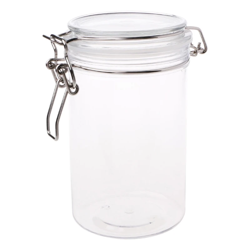 750 ml PETP еда хранения молока порошок коробка крышка-зажим воздушный плотный Герметичный замок банка кухня 72XF - Цвет: 750 ml