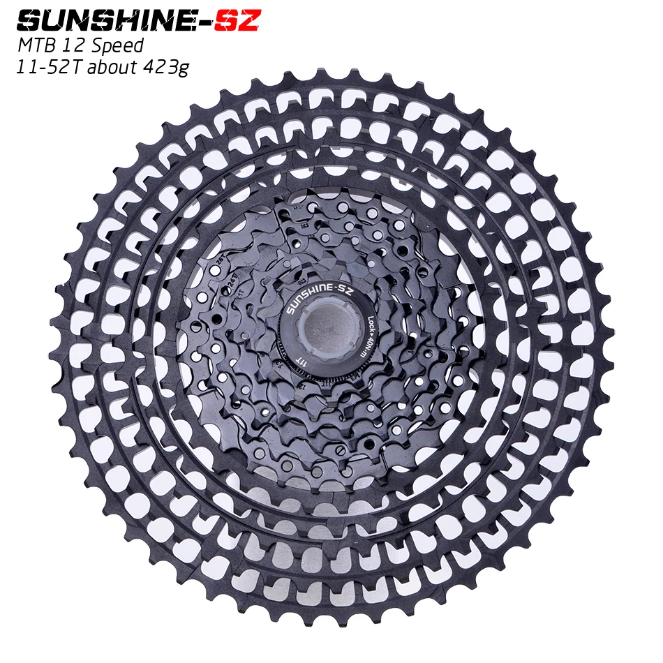 

SUNSHNE MTB 11 Geschwindigkeit 11-50 t Kassette 365g Ultraleicht Fahrrad Freilauf 11 t Fahrrad Teile Berg Pelz shimano M9000 M80