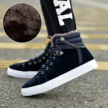 

2020 winter new men's snow boots high-top warmth casual Martin boots plus velvet men's boots men's cotton shoes