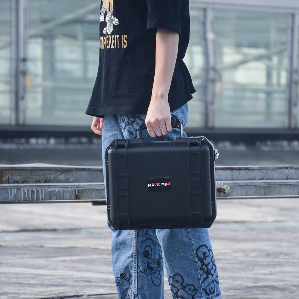 Buy Waterproof Drone Box For DJI Mavic Mini Drone Heavy Duty Storage Bag Carrying Case Travel Portable Hardshell Handbox Protector