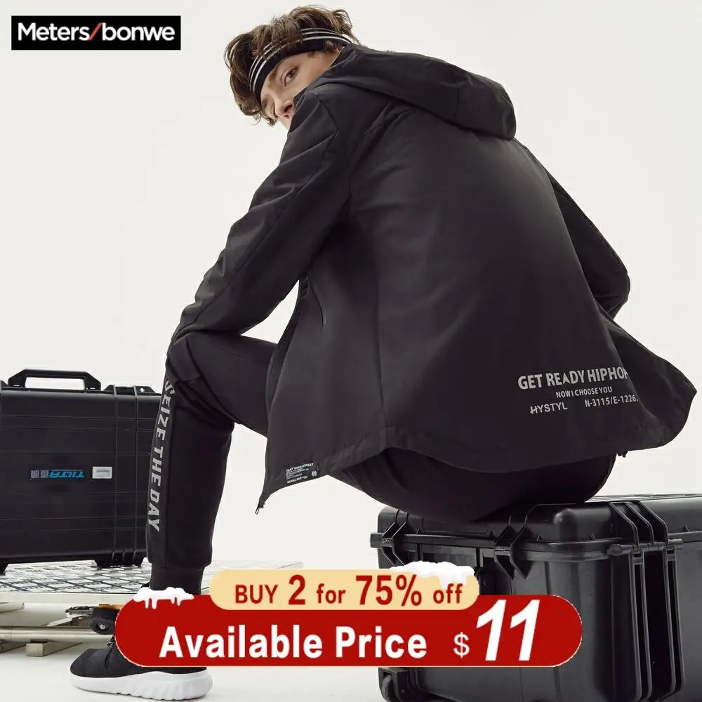

Metersbonwe Men's Casual Jackets Male Fashion Hooded Jacket Men Overcoat Baseball Jackets Men's Hip Pop Streetwear Tops