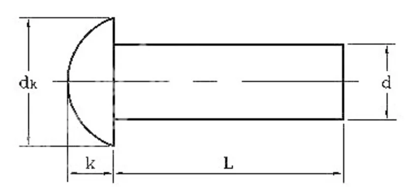 GB867 [M2-M8] Aluminum Solid Round Head Rivet Alloy Self-plugging Rivet Semi-round Head Aluminum Rivet Solid Rivet