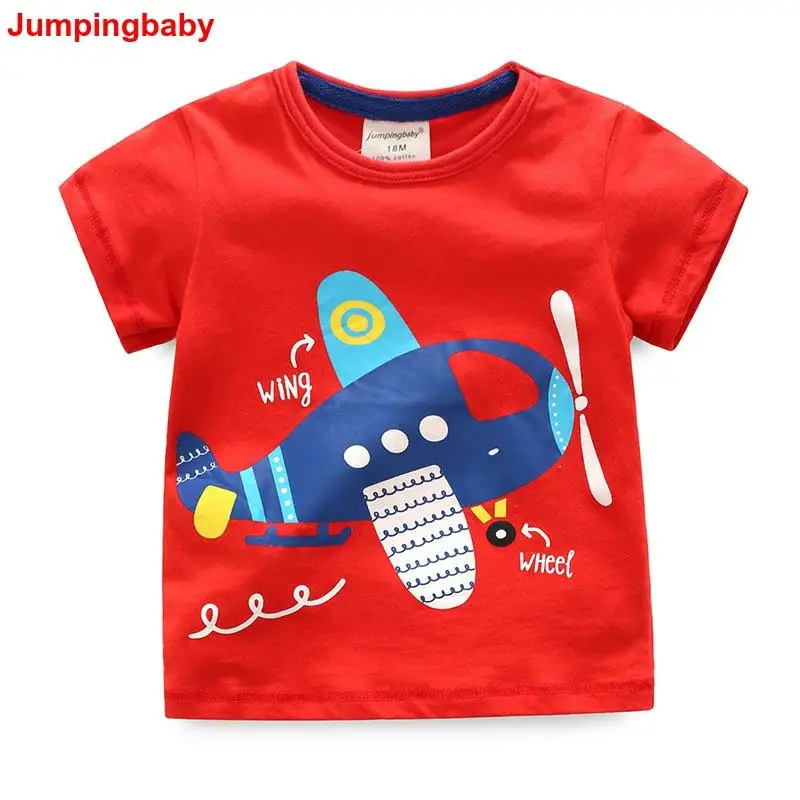 Jumpingbaby/ г. Футболка для мальчиков; детская футболка; летняя футболка с принтом животных; Koszulka Koszulki; футболка с динозавром; Enfant