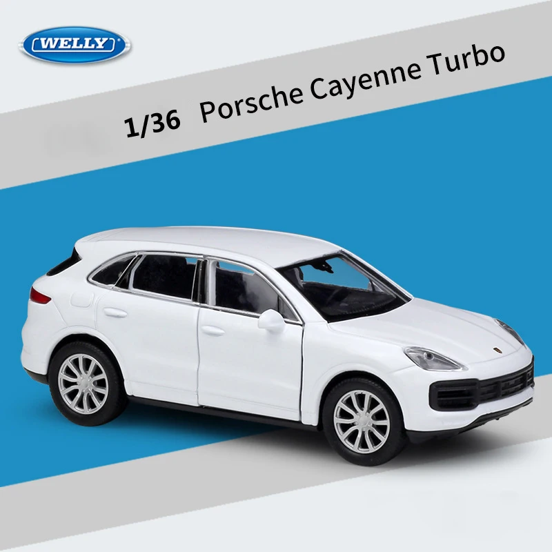 Литая модель автомобиля 1:36 WELLY Porsche Cayenne Turbo внедорожника из металлического сплава