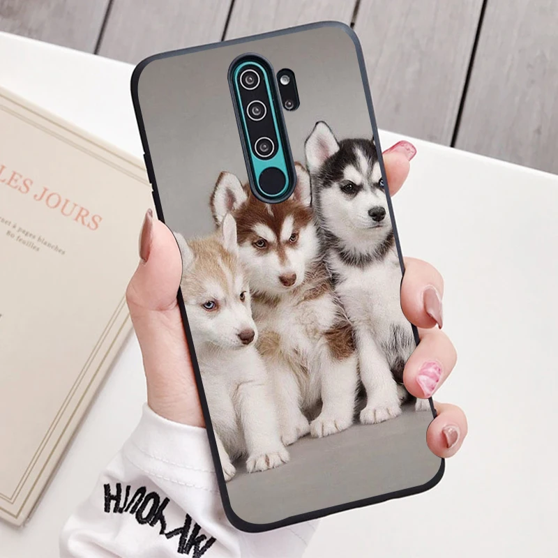 Chó Husky Silicone Ốp Lưng Điện Thoại Redmi Note 9 8 7 Pro S 8T 7A Bao xiaomi leather case Cases For Xiaomi