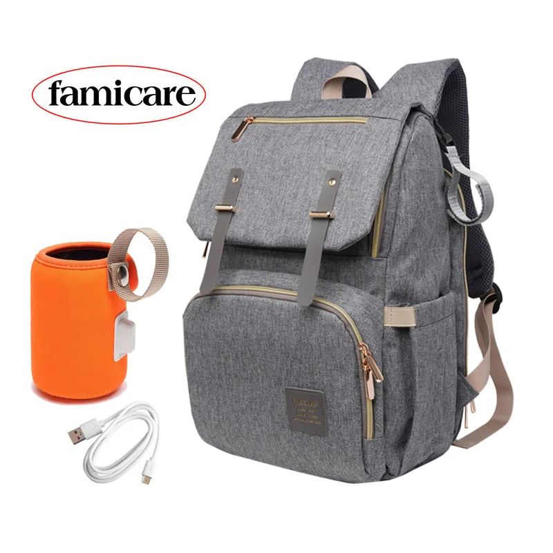 Diaper Bag USB Baby Nappy Bag Mummy Daddy Backpack Large Capacity Waterproof Casual Laptop Bag Rechargeable Holder for Bottle Diaper Bag USB Baby Nappy Bag Mummy Daddy Backpack Large Capacity Waterproof Casual Laptop Bag Rechargeable Holder for Bottle